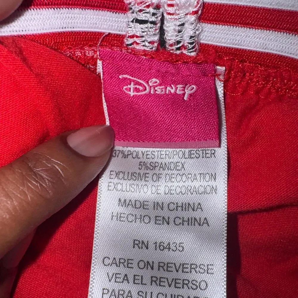 Disney Minnie Rock The Dots Girls 4 Polka Dot Skirt Built in Shorts Red White